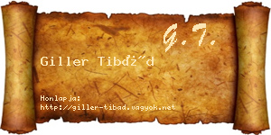 Giller Tibád névjegykártya